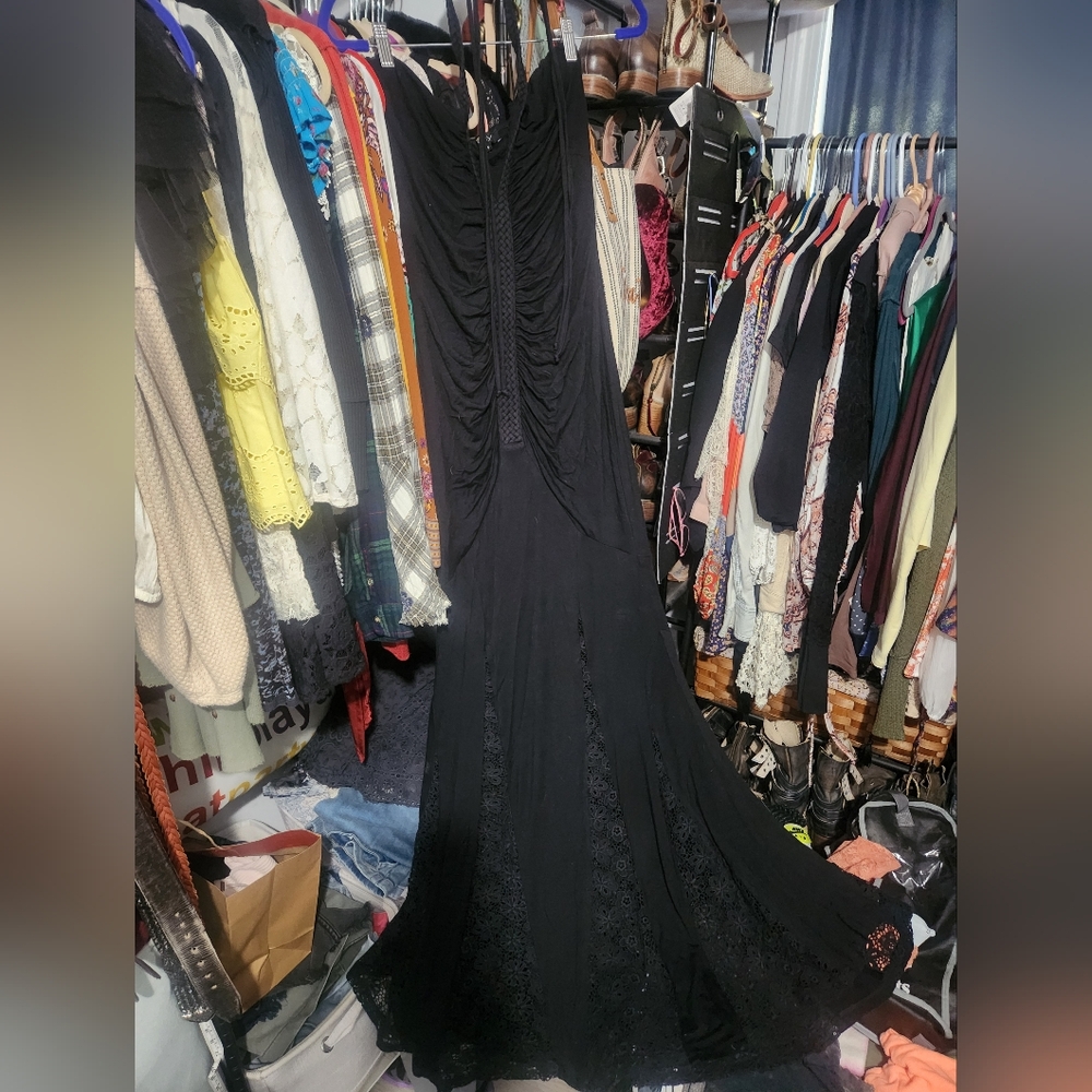 Sky Slim Fitting Flared Bottom Mermaid Dress